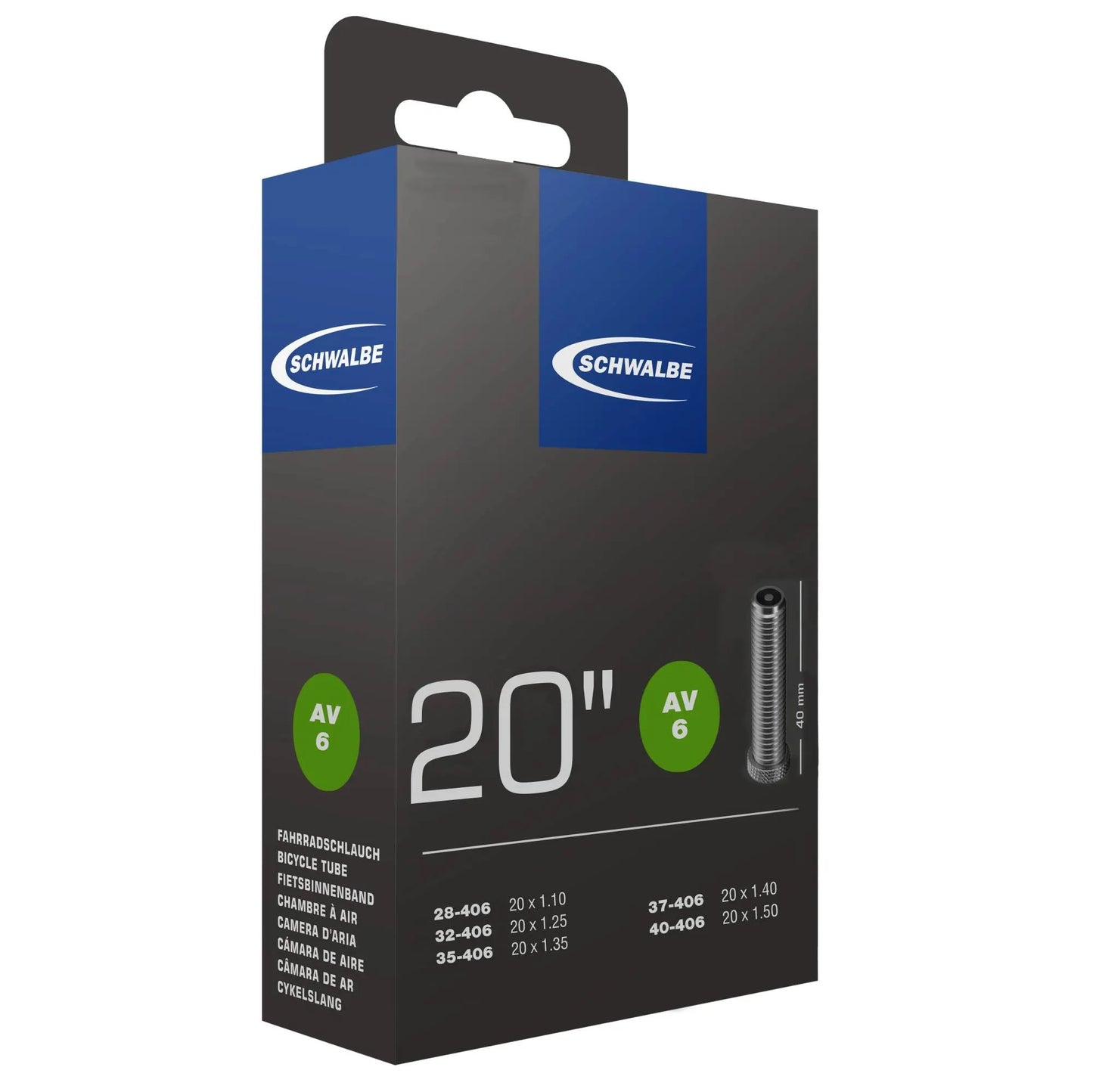 Schwalbe AV6 STANDARD 28/40-406 Bilventil 40 mm
